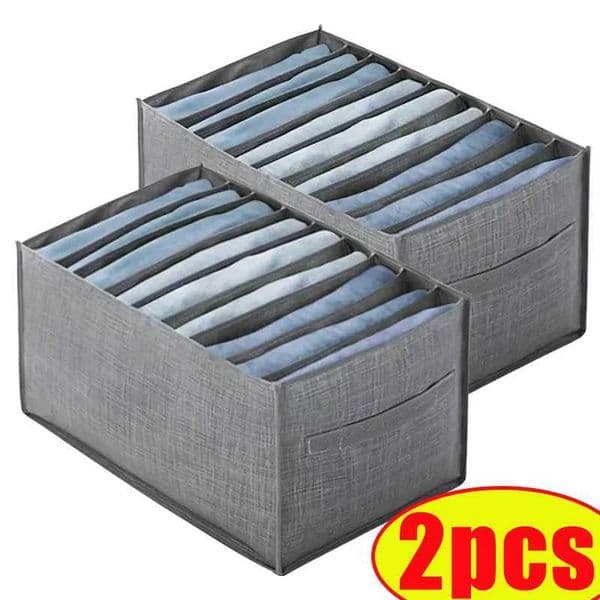 Clothes Organizer Trousers Clothing Jeans Storage Box Wardrobe Closet Organization Underwear Bra Socks Compartment Box Cabinet C260518