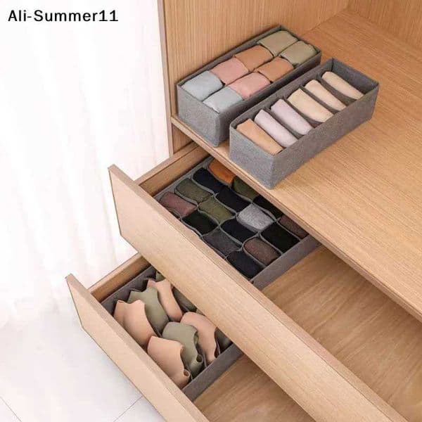 Wq0ASDrawer Underwear Socks Bra Storage Box Clothes Storage Organizer Underwear Bag Wardrobe Box Cabinet C260518