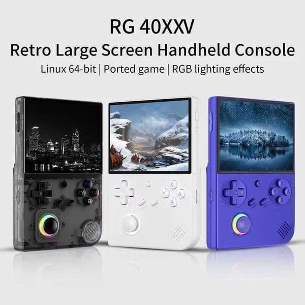 2025 New Rg40xxv Handheld Game Console 4''I Screen Video Output Joystick Rgb Lighting Effect Streaming Rg 40xxv Ebook Mp4 Gift 26L0518