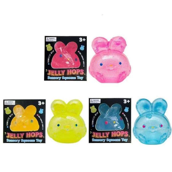 NeeDoh Fun Colorful Bunny Squishy Fidget Stress Relief Toy for Kids & Adults, Portable Sensory Soothing Gift 26L0518