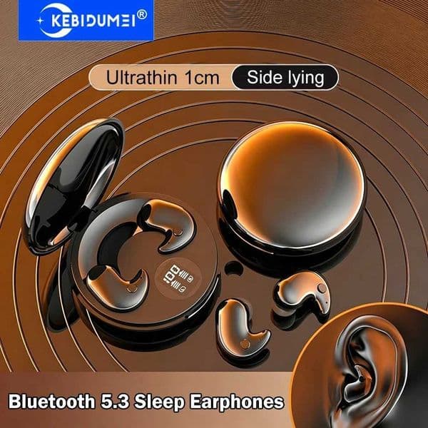 KEBIDUMEI Mini Invisible Sleep Earbuds 53 Wireless Earphones Ultra Thin 1cm in Ear Headphones HiFi Stereo Headsets Z260518