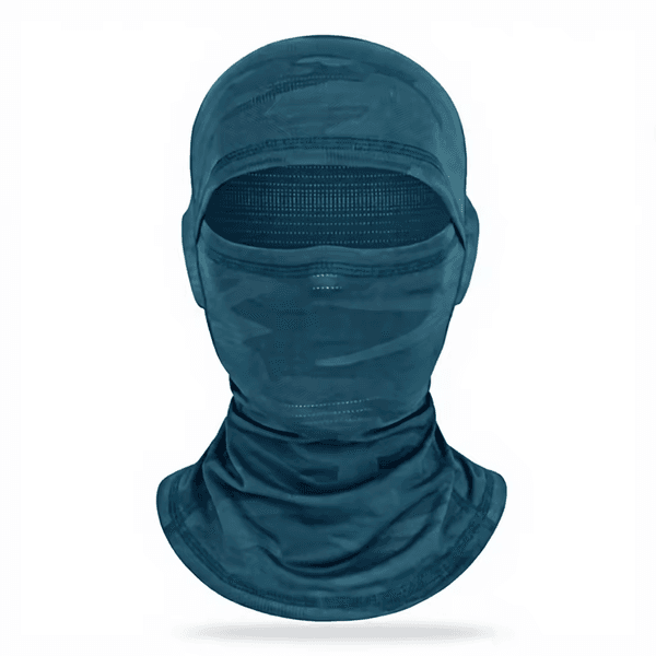 Summer unisex cycling balaclava hat full face sunscreen breathable nylon motorcycle hood lined with silk screen camouflage mask can be customized logo.