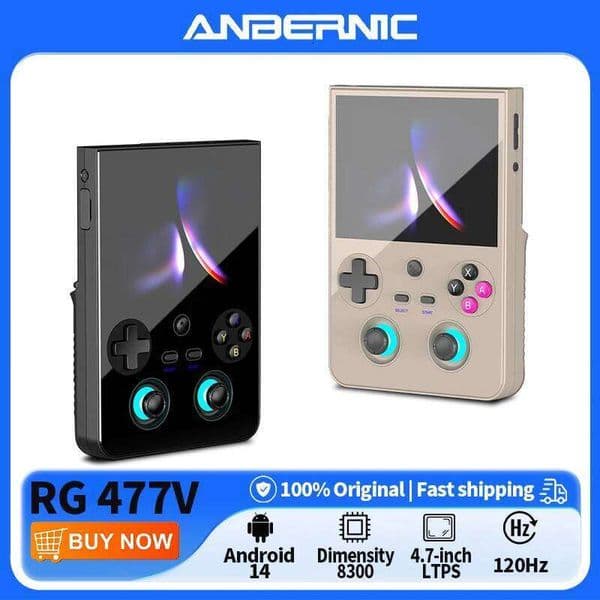 ANBERNIC RG477V Retro Handheld Console 4.7-inch LT 64 Bit Game Player Dimensity 8300 Online Multiplayer Streaming RG 477V 26L0518