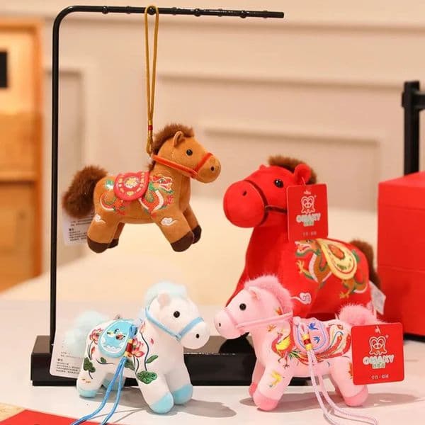 Luxury Designer Decor 2026 Year room Of The Keychain Chinese Zodiac Pendant Mascot For Spring Festival - Cute Horse Keyring Accessory Decora 021
