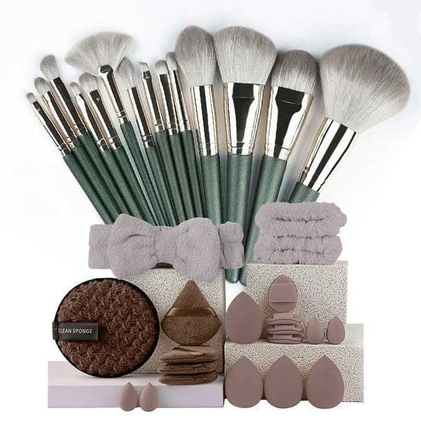 34pcs Makeup Brushes Set 14pcs Travel Portable Foundation Concealer Makeup Brush Professional Liquid Cream Make-up Beauty ToolT260518