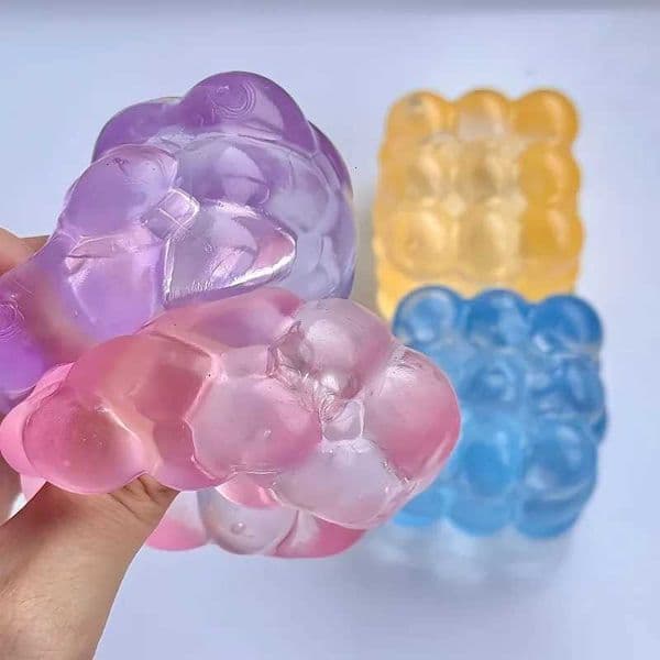 Bright Soft Colored Cubic Maltose Squishy Fidget Toy Fun Squeeze Anti-Stress Calming Sensory Decompression Plaything M260518
