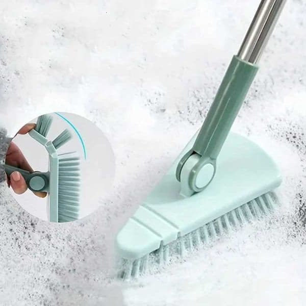 Triangle Floor Brush for Cleaning Bathtub and Floor Gaps Long Handle Detachable Bathroom Kitchen and Balcony L260516