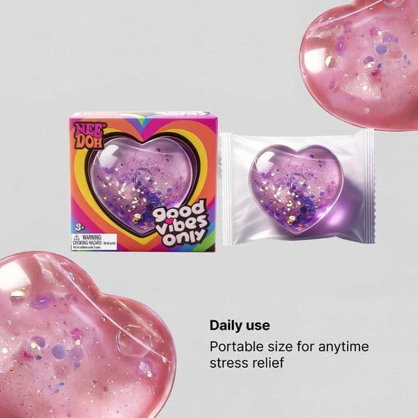 Heart Squishy Toy Soft Comfortable Fast Slow Rise Non Sticky Portable Palm Fidget for Anxiety Relief Z260525