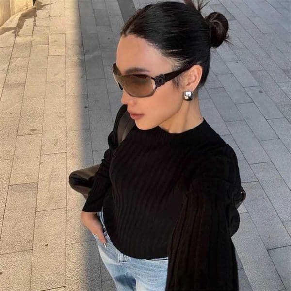 Designer Glasses Large Floral Frame Sunglasses Trendy Modern Metal Sunglasses For Women