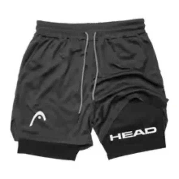 Running Shorts Men Fitness Gym Training 2-in-1 Sports Compression Fashion Quick Dry Workout Harajuku Jogging Double Deck Summer C260518