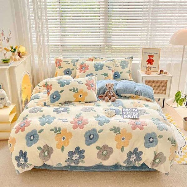 1pc Warm Quilt Cover Cartoon Style Duvet Velvet and Plush Winter housse de couette Home Comforter Covers (No Pillowcase) 26L0518