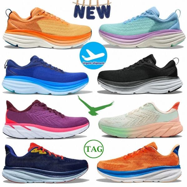 2026 New Clifton 9 Casual Bondi Cliftons Shoes Sports Harbor Mist Black White Carbon X 2 Free People Designer Athletic Bondis 8 Mens Women