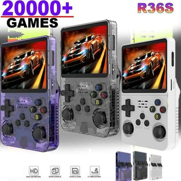 R36S Handheld Console 3.5Inch I Screen 128G Classic Retro Games Consoles Arkos System Portable Pocket Video Game Player 26L0518