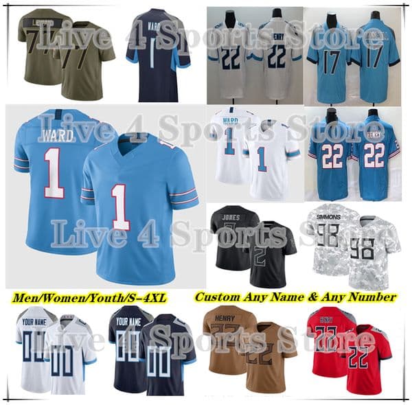Cameron Ward Football Jerseys titaNSS Jeffery Simmons Mitchell Trubisky Tony Pollard Elic Ayomanor Carnell Tate Keldric Faulk Chimere Dike Gunnar Helm Ayomanor