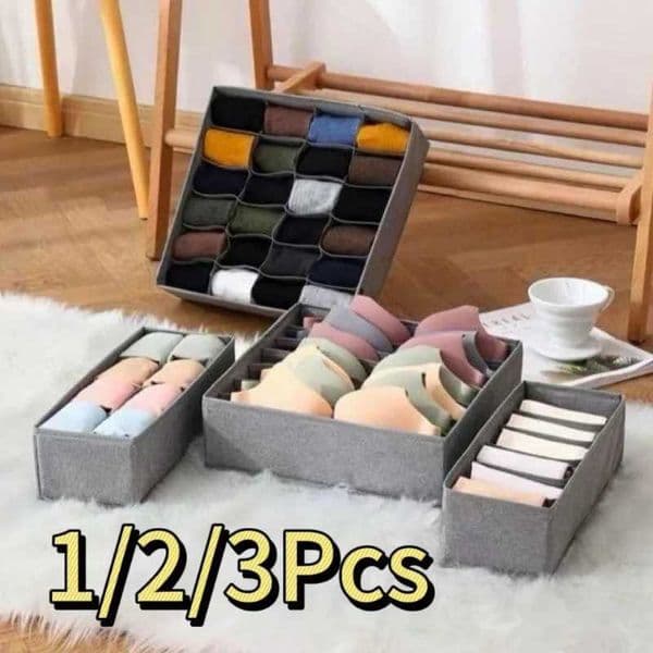 Underwear Organizers of Cabinet and Drawer Wardrobe Clothes Bra Organizer for Underwear Socks Pants Fabric Foldable Storage Box C260518