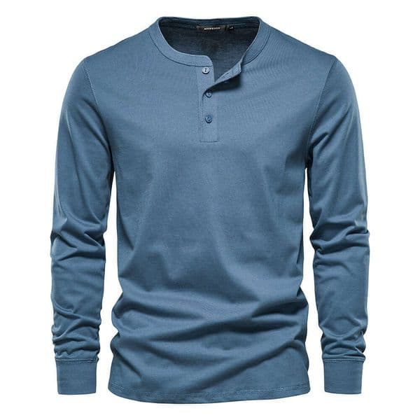 Autumn New Men's Casual European Size Round Neck Long Sleeve T-Shirt Slim Fit Sports Base Shirt Top
