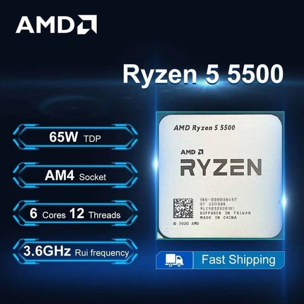 NEW AMD Ryzen 5 5500 Applicable to B550 36GHz 6-Core 12-Thread AM4 65W 7NM L316M R5 5500 Gaming Processor DDR4 No Fan