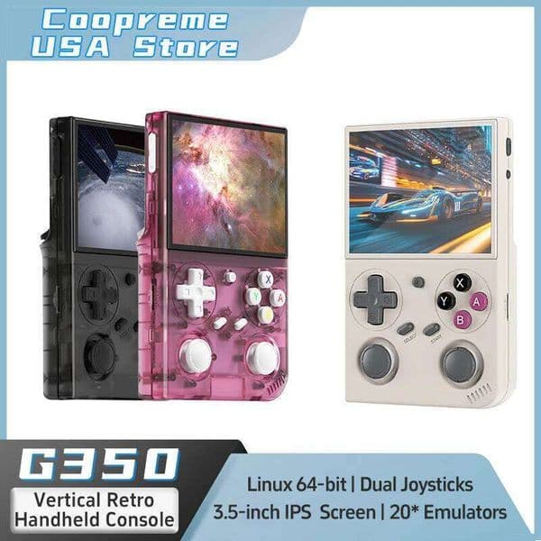 G350 Handheld Linux 64-bit System 3.5" I Screen RK3326 3200 mAh Portable Retro Video Game Console 26L0518