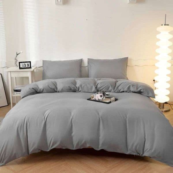 2025 New Washed Cotton Solid Color Single Set Skin Friendly Breathable Quilt Cover 180X220 200X230 26L0518