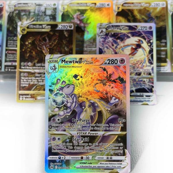Crown Zenith PKM Cards PTCG5-C Rainbow Rare Mewtwo Giratina Arceus Leafeon VSTAR Collection Battle Toys Gifts for HobbiesL260518T4FC