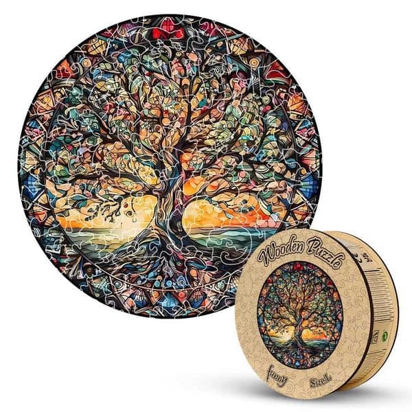 Tree of Life Wooden Puzzle for Adults Teens - Unique Animal Shape 3D Puzzle Creative Brain Teaser GiftL260518K8YJ