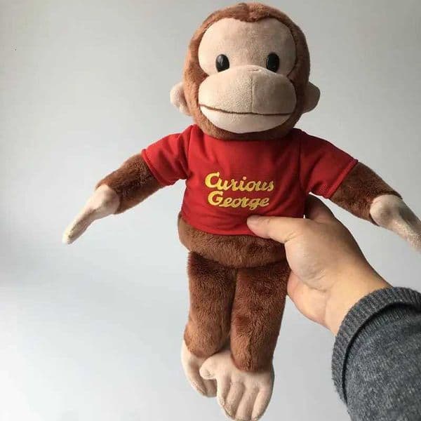 Lovely Curious George Monkey Plush Doll Stuffted Animal Plushie Toy Home Decor Gift for Friends Girls Sleeping Pillow L260518
