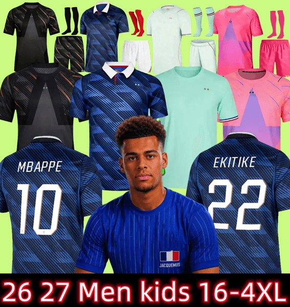 French club Full Sets 2026 2027 MBAPPE soccer jerseys 26 27 THAUVIN GRIEZMANN SALIBA KANTE Maillot de foot equipe Maillots Men kids kit football shirt PAVARD