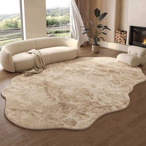 Irregular Shapes Bedroom Decor Large Carpet Light Luxury Carpets for Living Room Thick Plush Cloakroom Floor Mat Fluffy Soft Rug L260516