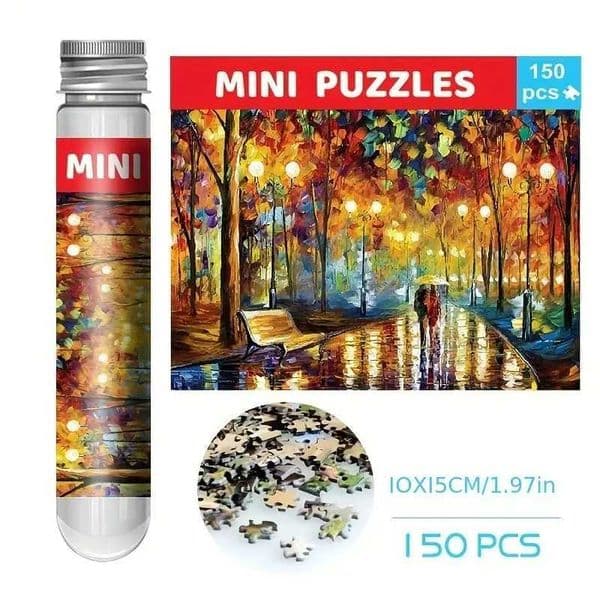 150pcs Test Tube Puzzle Strolling In The Rain Mini Travel Puzzle Gift Christmas House Paris Tower New YearL260518CC0B