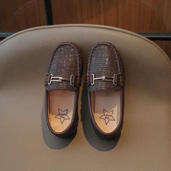 Spring Autumn Fashion Boys British Style Low Top Leather Shoes Children Casual Beanie Shoes Baby One Foot Baby Shoes Solid ColorL260518
