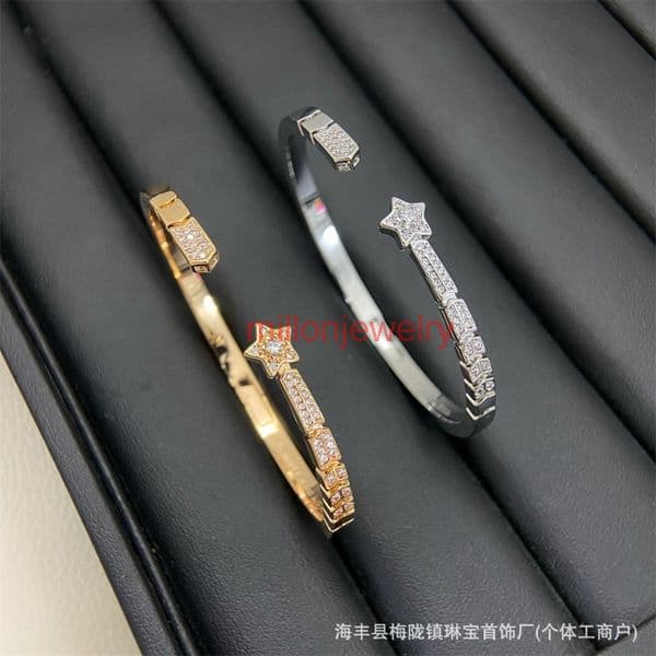 cc bracelet channels jewelry Classic meteor asymmetric pentagram design bracelet and pentagram earrings