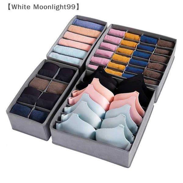 WhiteDrawer Underwear Socks Bra Storage Box Clothes Storage Organizer Underwear Bag Wardrobe Box Cabinet C260518