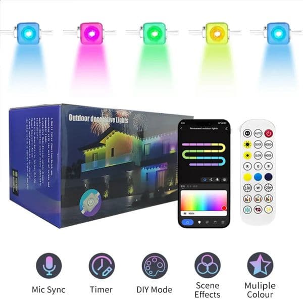 Luxury Designer Decor RGB gift set Outdoor - 15M 30 LED Waterproof String Lights For Eaves, DIY Scene, Christmas Party, Garden Decoration Decoration Home 03
