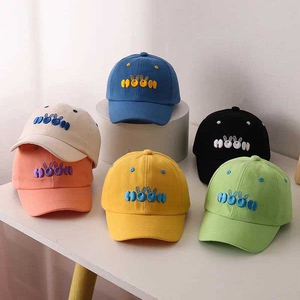 Children Embroidery Baseball Cap Solid Color Duck Tongue Cap 1-3Year Boy Girl Kids Peaked Hat Fashion Cotton Baby Sunshade Visor L260518
