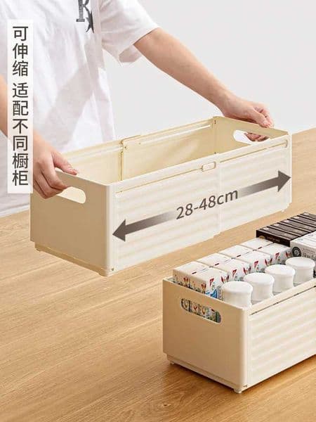 Length Adjustable Retractable Retractable Design Adjustable Cabinet Storage Categorized Stackable C260518