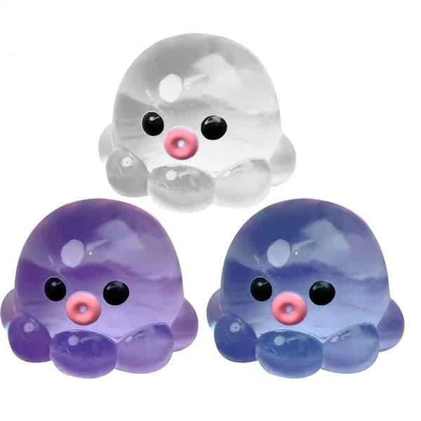 Octopus Squeeze Fidget Toy Rubber Clear Crystal Octopus Hand Relax Toy Homemade Bubble Hairstyle Game For Kids Adults Pinch Toy M260518