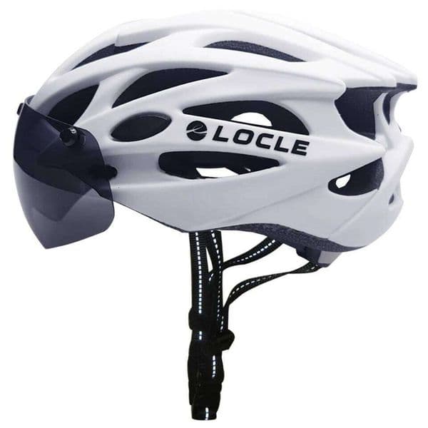 LOCLE Magnetic Goggles Cycling Men Women Bicycle Lenses MTB Bike Road Mountain Helmet Removable Sunvisor 26Y0518