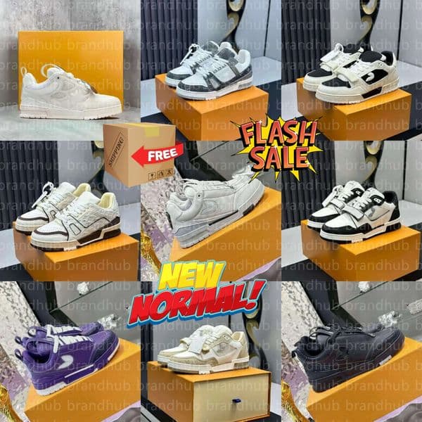 Designer louiss vouiton lvs skate shoes for sneakers Shoes chaussure mens white men women trainers scarpe casual luxury Superior quality top fashion brand
