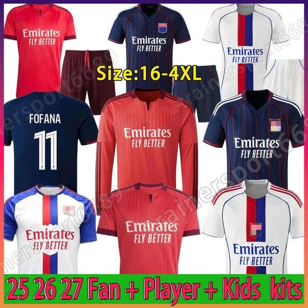 26 27 New Arrivals Maillot Lyon Soccer Jerseys 2026 27 Olympique Lyonnais Jersey OL 3rd Fourth Shir CHERKI Mikautadze Men Football Shirt top Kids