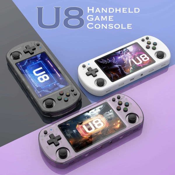 Open Source U8 Retro Handheld Game Console 40 I Screen Linux System Portable Pocket Video Player 64GB/128GB 15000Games Z260518