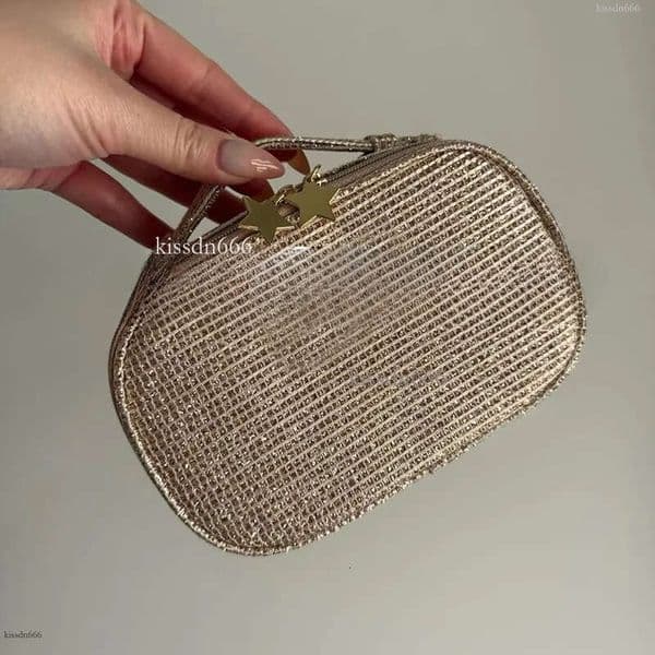 Party Gift Christmas Gold Makeup Bag Handbag Makeup Box Washroom Storage Bag Gift Packaging Box