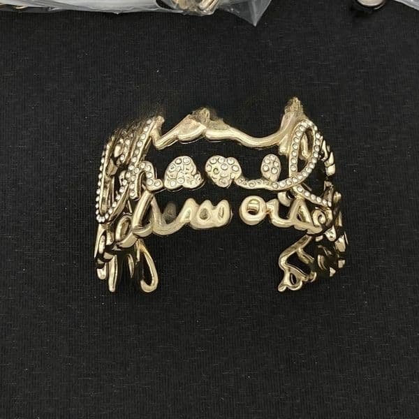 Elegant Gold Rhinestone Embellished Bangle Bracelets for Women Fashion Jewelry Cuff Bangle for Occasion Accessory