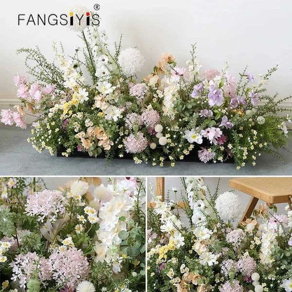 Chrysanthemum Hyacinth Green Plants Leaf Floor Floral Arrangement Wedding Centerpieces for Table Flower Ball Event Accessories C260518