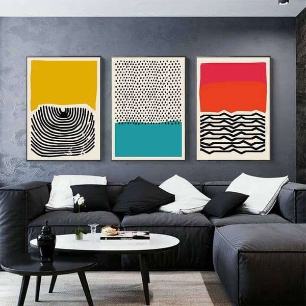 Wall Art Canvas Painting Home Decoration Multicolored Abstract Geomotric Picture Prints Nordic Posters Modern Living Room 26W0518
