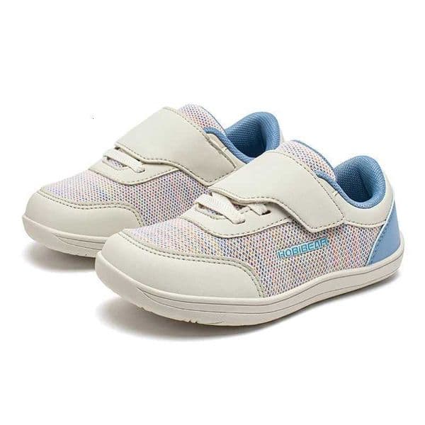 HOBIBEAR Wide Toe Barefoot Shoes Kids Minimalist Hook Loop Casual Sneakers Mesh Breathable Zero Drop ShoesL260518