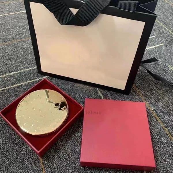 Luxury Designer Decor Luxury Designer Decor 2025 New Gift Set Portable Gold Makeup Classic Letter Folding Double Sided Round room Cabinet Gi 021