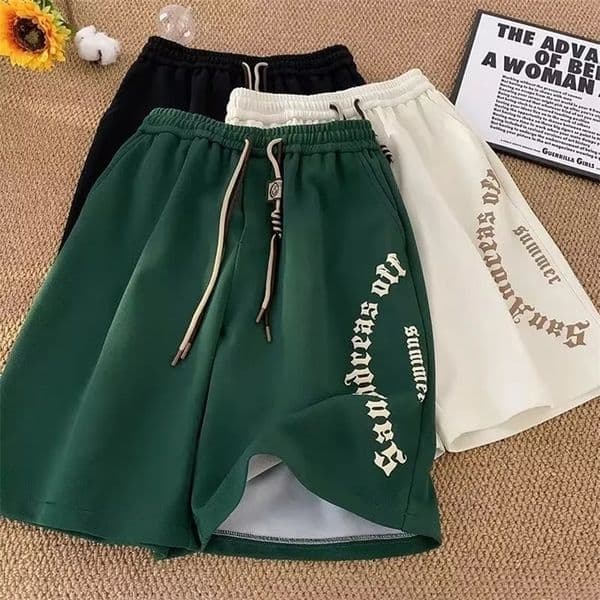 M-5XL Men Shorts Casual Short Pants Oversize Beach Shorts Retro Letters Print Sports shorts Five Points Shorts Mens Clothing 260509