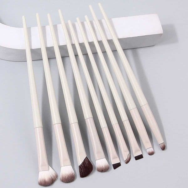 9pcs Eye makeup brush set soft bristle eyeliner brush eyebrow brush contour brush portable makeup tool for beginnersT260518