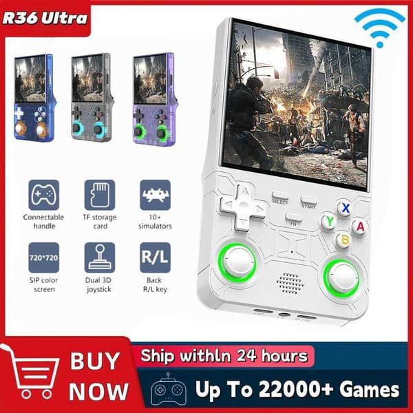 R36 Ultra Handheld WIFI Game Player 4 Inch I Screen Open Source Retro Video Player 64G/128G Memory up to 20000 Games Z260518