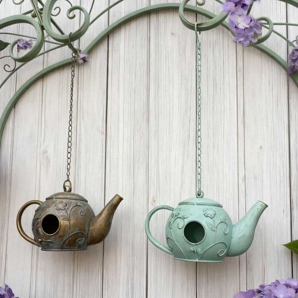 Villa courtyard teapot-shaped bird feeder homestay hanging decoration bird food bowl garden sundries L260518